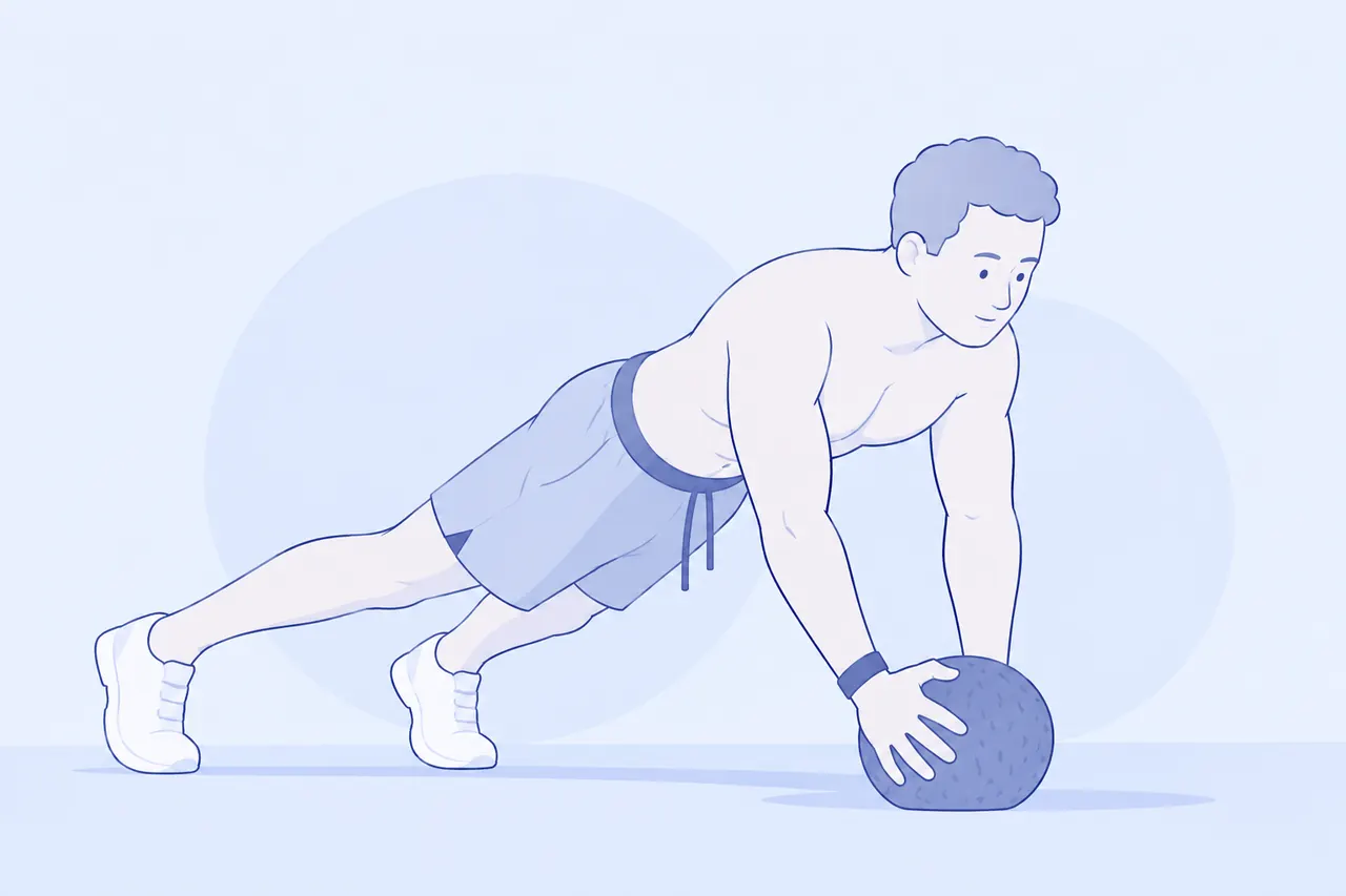 Illustration: Mann beim Training